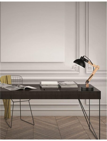Nova Luce Stolní lampa LILA, E27 1x12W Barva: Černá