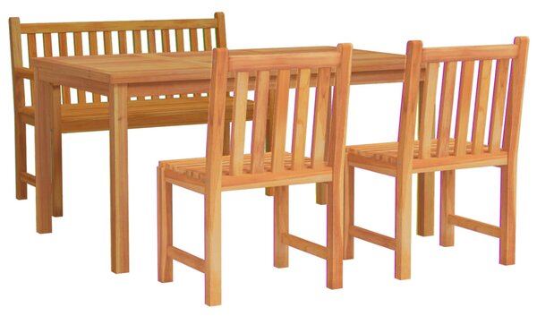 4dílný zahradní jídelní set masivní teakové dřevo