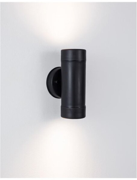 Nova Luce Venkovní nástěnné svítidlo LIMBIO, GU10 2x7W IP44 Barva: Černá