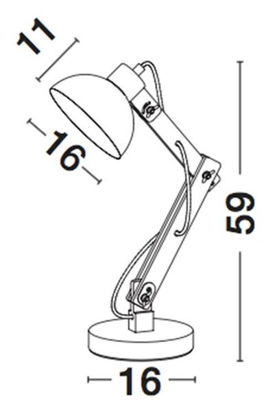 Nova Luce Stolní lampa LILA, E27 1x12W Barva: Černá