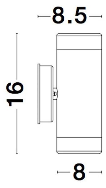 Nova Luce Venkovní nástěnné svítidlo LIMBIO, GU10 2x7W IP44 Barva: Černá