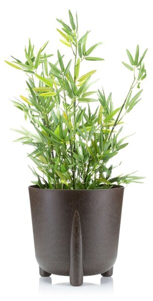 PLASTOVÝ KVĚTINÁČ MOSS ECO 28X30 CM TMAVĚHNĚDÁ