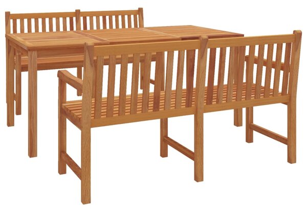 3dílný zahradní jídelní set masivní teakové dřevo