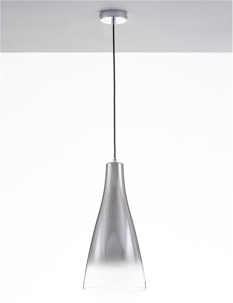 Nova Luce Závěsné svítidlo LIVTA, 23cm, E27 1x12W Barva: Chrom