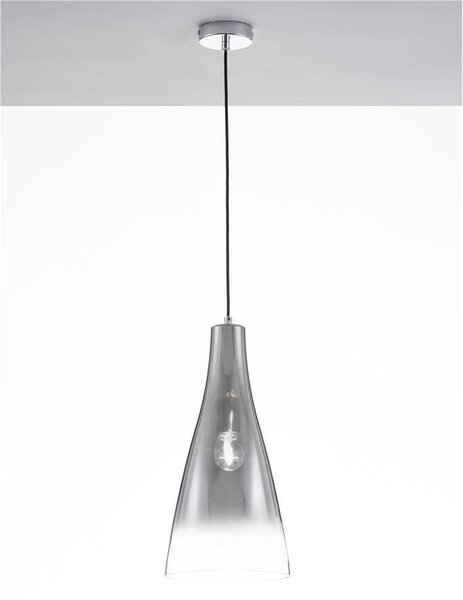 Nova Luce Závěsné svítidlo LIVTA, 23cm, E27 1x12W Barva: Chrom