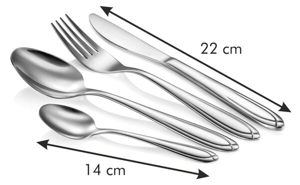 Nerezový příbor ve stříbrné barvě 24 ks Scarlett – Tescoma