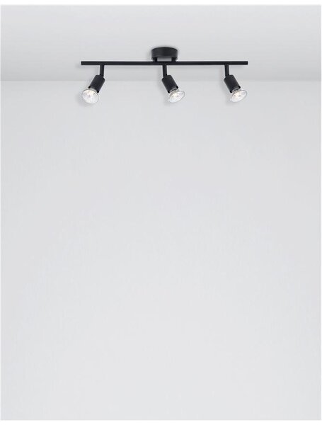 Nova Luce Bodové svítidlo LUP, GU10 3x5W Barva: Černá