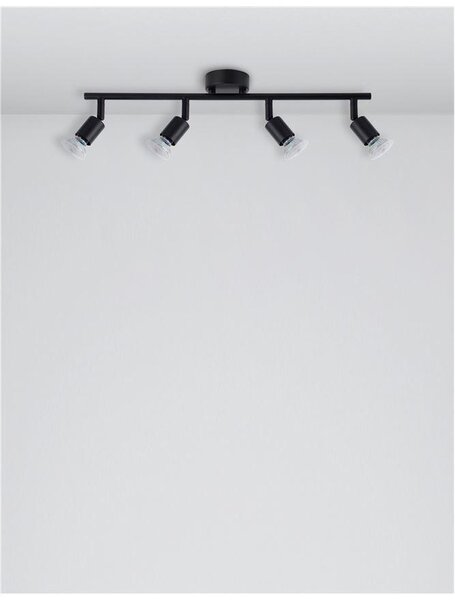 Nova Luce Bodové svítidlo LUP, GU10 4x5W Barva: Černá