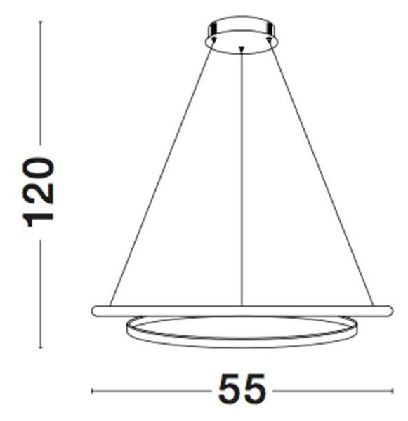 Nova Luce Závěsné svítidlo MALVI, LED 32W, 3000K Barva: Bílá