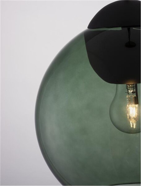 Nova Luce Závěsné svítidlo MIDORI, 24cm, E27 1x12W Barva: Modré sklo
