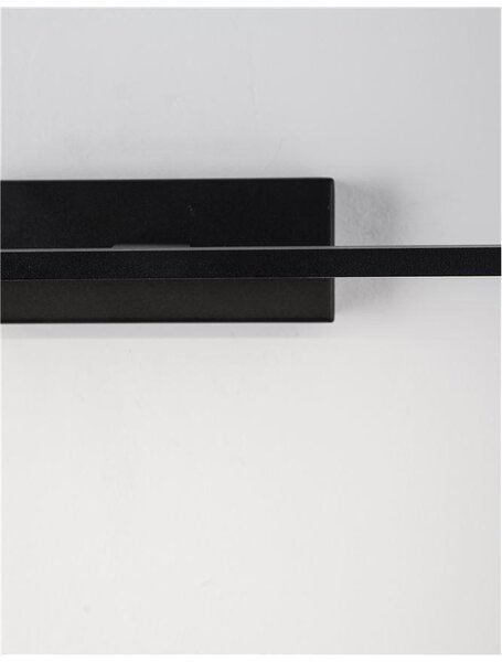 Nova Luce Nástěnné svítidlo nad zrcadlo MONDRIAN, 41,5cm, LED 12W 3000K IP44 Barva: Černá