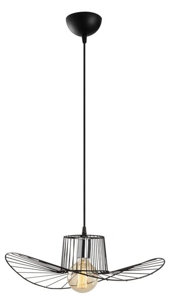 Černé závěsné svítidlo s kovovým stínidlem ø 50 cm Tel – Opviq lights