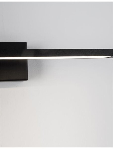 Nova Luce Nástěnné svítidlo nad zrcadlo MONDRIAN, 41,5cm, LED 12W 3000K IP44 Barva: Černá