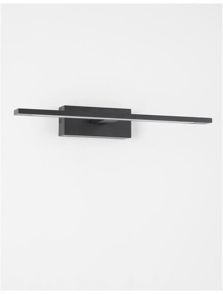 Nova Luce Nástěnné svítidlo nad zrcadlo MONDRIAN, 41,5cm, LED 12W 3000K IP44 Barva: Černá