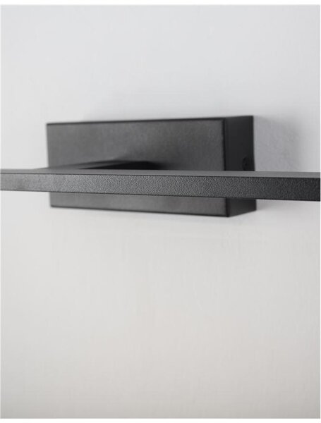 Nova Luce Nástěnné svítidlo nad zrcadlo MONDRIAN, 41,5cm, LED 12W 3000K IP44 Barva: Černá