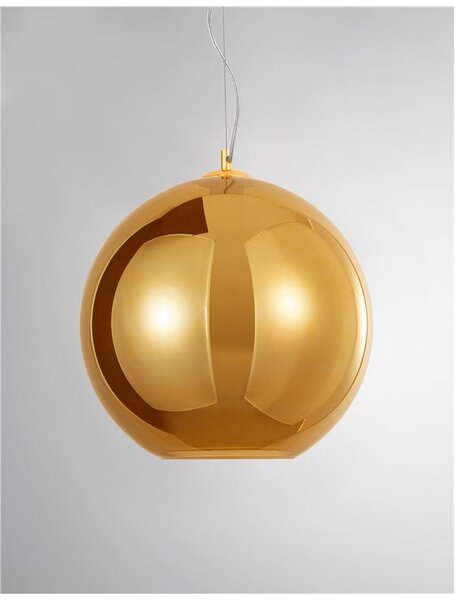 Nova Luce Závěsné svítidlo NAZIO, 35cm, E27 1x12W Barva: Zlatá