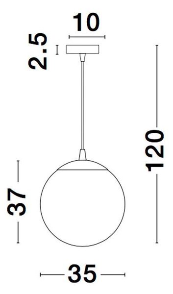 Nova Luce Závěsné svítidlo NAZIO, 35cm, E27 1x12W Barva: Zlatá