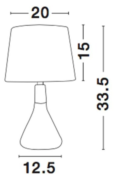 Nova Luce Stolní lampa MONTES, bílé stínidlo E14 1x5W Barva: Mosaz