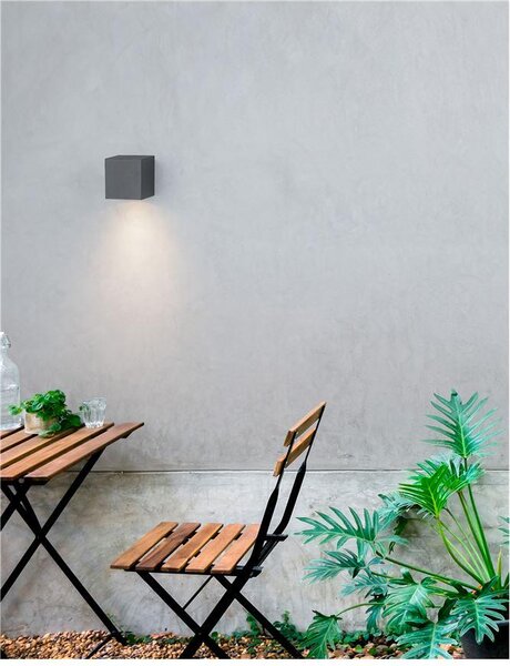 Nova Luce Venkovní nástěnné svítidlo, GU10 1x7W IP54 světlo dolů Barva: Šedá