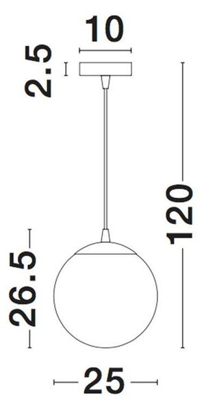 Nova Luce Závěsné svítidlo NAZIO, 25cm, E27 1x12W Barva: Zlatá
