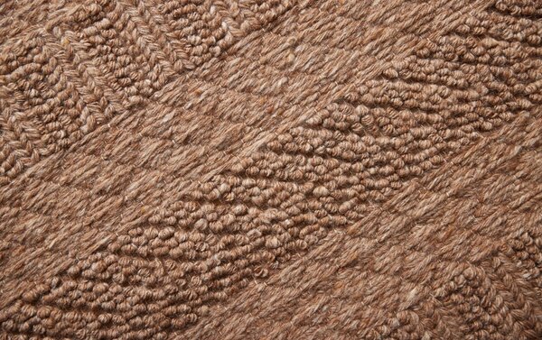 Diamond Carpets India, Ručně vázaný kusový koberec Louve DESP P91 Dust Natural, 80x150, hnědá, chodba / předsíň