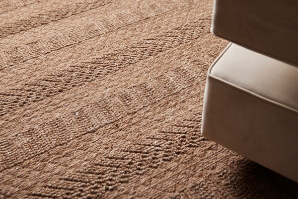 Diamond Carpets India, Ručně vázaný kusový koberec Louve DESP P91 Dust Natural, 80x150, hnědá, chodba / předsíň