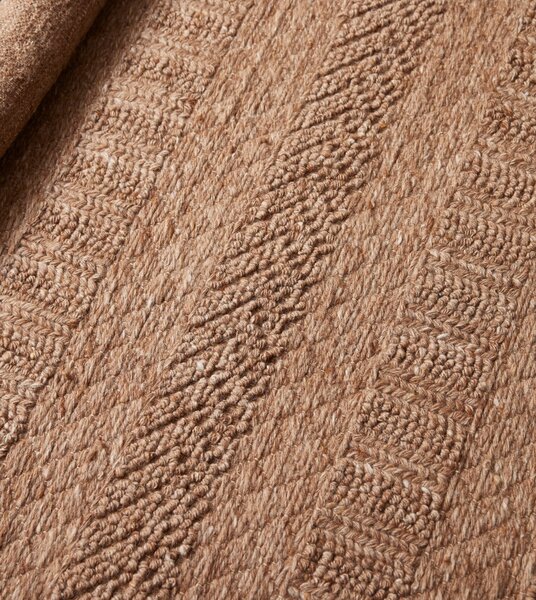 Diamond Carpets India, Ručně vázaný kusový koberec Louve DESP P91 Dust Natural, 80x150, hnědá, chodba / předsíň