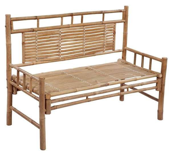 Zahradní lavice s poduškou 120 cm bambus