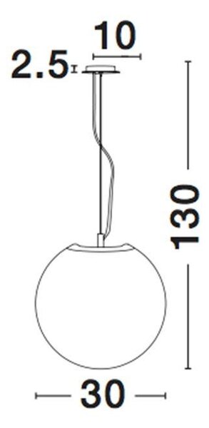 Nova Luce Závěsné svítidlo NEVOSO opálové sklo, 30cm, E27 1x12W Barva: Bílá