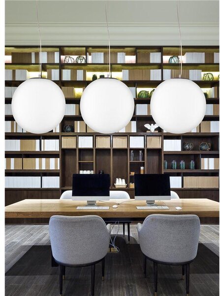 Nova Luce Závěsné svítidlo NEVOSO opálové sklo, 50cm, E27 1x12W Barva: Bílá