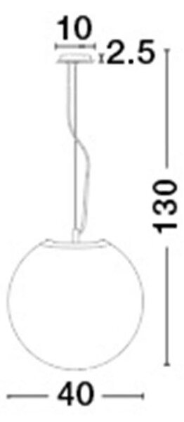 Nova Luce Závěsné svítidlo NEVOSO opálové sklo, 40cm, E27 1x12W Barva: Bílá