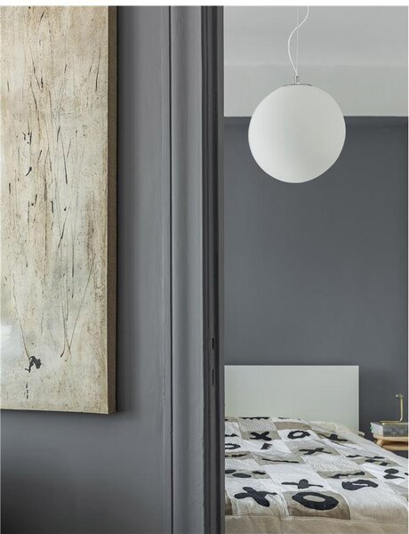 Nova Luce Závěsné svítidlo NEVOSO opálové sklo, 40cm, E27 1x12W Barva: Bílá