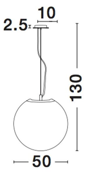 Nova Luce Závěsné svítidlo NEVOSO opálové sklo, 50cm, E27 1x12W Barva: Bílá