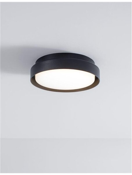 Nova Luce Venkovní stropní svítidlo OLIVER, LED 20W 3000K 92st. IP65 Barva: Černá