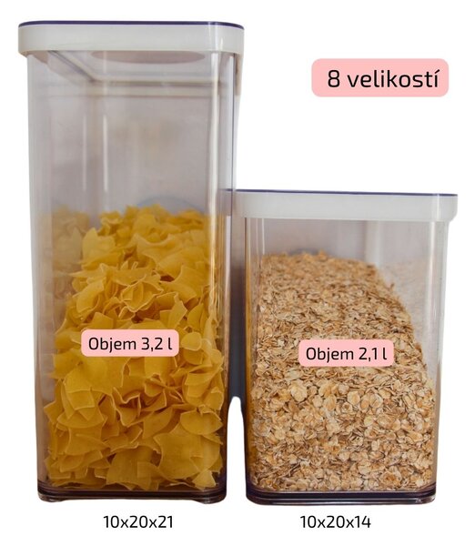Dóza na potraviny 2,3l Rotho Loft - EXTRA, bílá