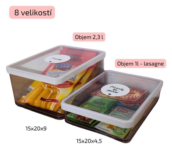 Dóza na potraviny 2,3l Rotho Loft - EXTRA, bílá