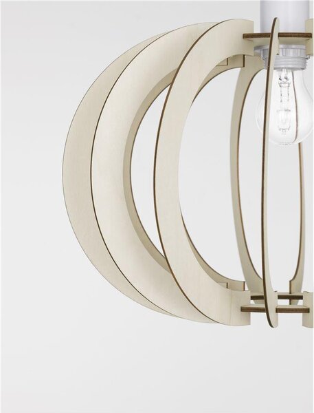 Nova Luce Závěsné svítidlo OTTOLINE, dřevo E27 1x12W Barva: Bílá