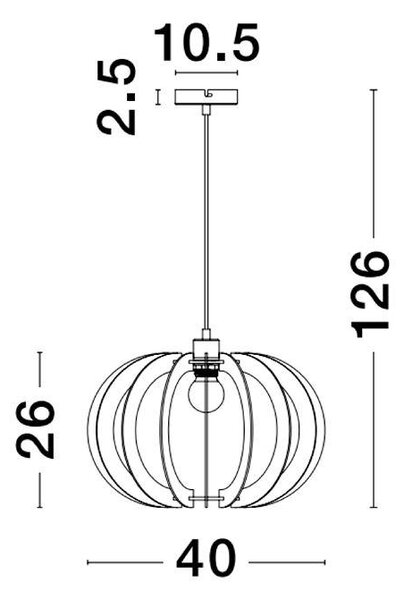 Nova Luce Závěsné svítidlo OTTOLINE, dřevo E27 1x12W Barva: Bílá