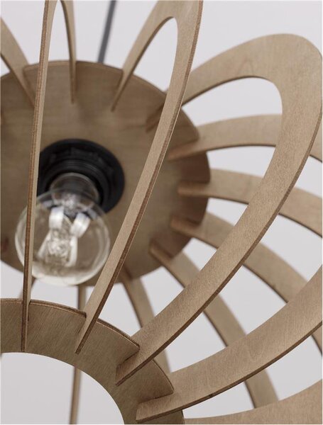 Nova Luce Závěsné svítidlo OTTOLINE, dřevo E27 1x12W Barva: Bílá