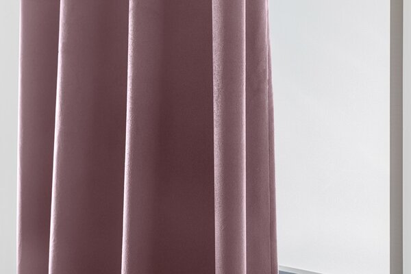 Světle fialový zatemňovací závěs VELVET 140x270 cm Zavěšení: Řasící páska