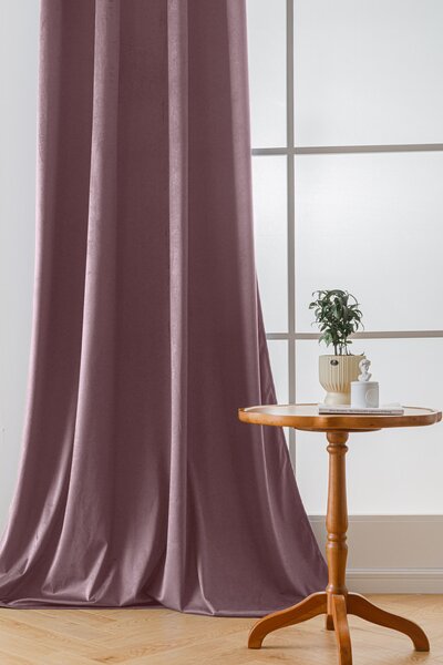 Světle fialový zatemňovací závěs VELVET 140x270 cm Zavěšení: Řasící páska