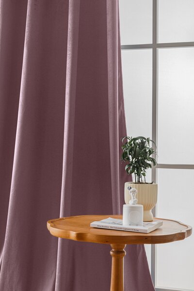 Světle fialový zatemňovací závěs VELVET 140x270 cm Zavěšení: Řasící páska