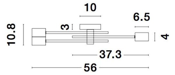 Nova Luce Stropní svítidlo GRANSO černý kov E27 3x12W