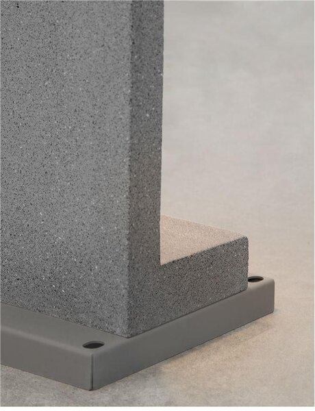 Nova Luce Venkovní sloupkové svítidlo GRANTE šedý beton a hliník GU10 2x10W IP65
