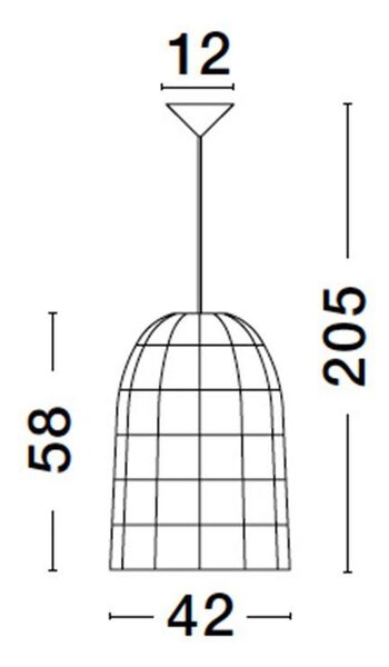 Nova Luce Závěsné svítidlo GRIFFIN, ø 42cm, E27 1x12W