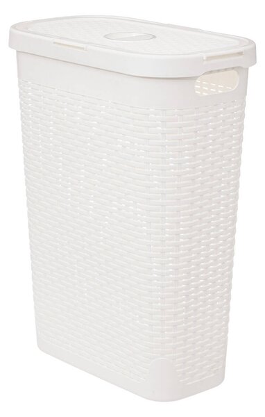 Vysoký koš na prádlo, 40 l, bílý