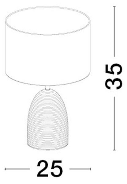 Nova Luce Stolní lampa CHEMPO šedý beton a kov bílé stínidlo E27 1x12W