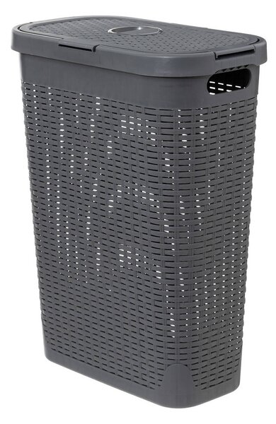 Vysoký koš na prádlo, 40 l, antracitový