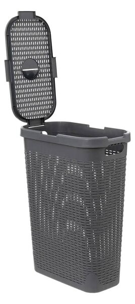 Vysoký koš na prádlo, 40 l, antracitový