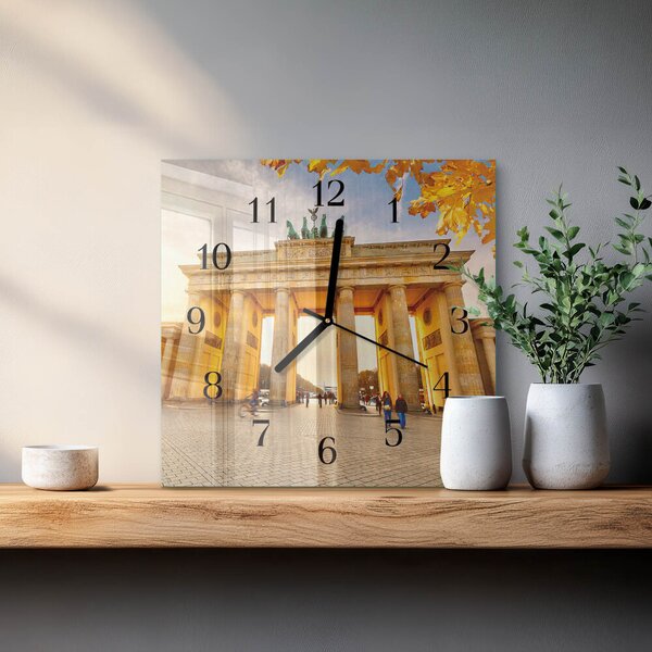 Skleněné hodiny na stěnu Berlín zskc-30x30-00176945
